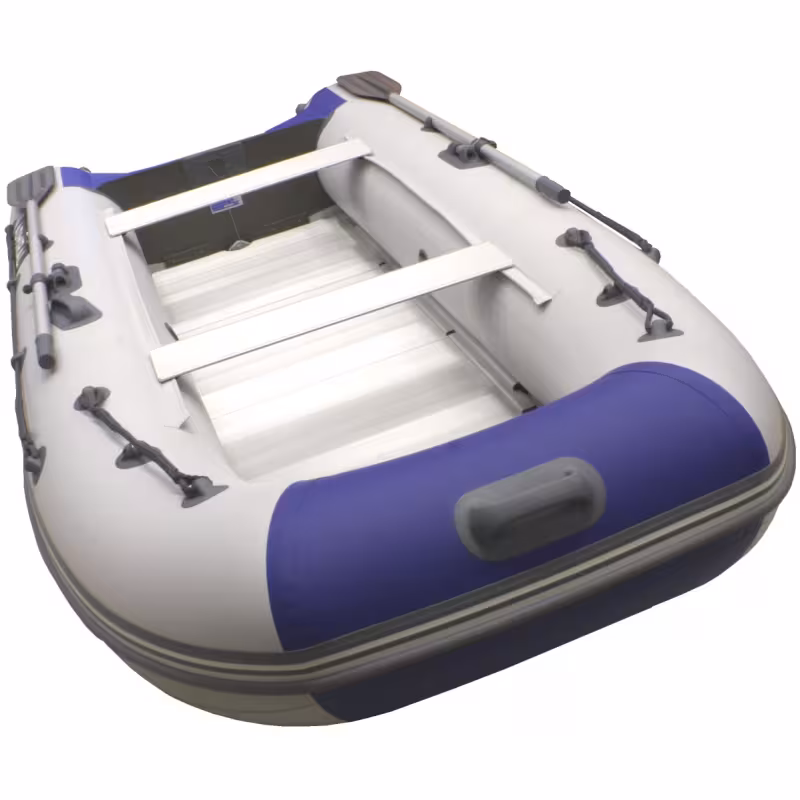 Надувная лодка ПВХ Адмирал 320 Classic AL, алюминиевый пайол, серый/черный