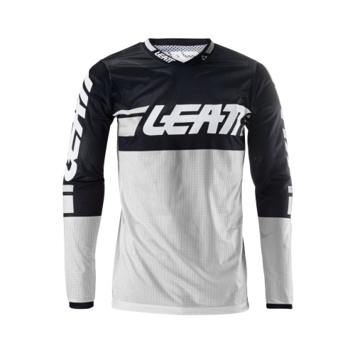 Джерси мужское Leatt Moto 4.5 X-Flow Jersey White, полиэстер, белый/черный, размер L