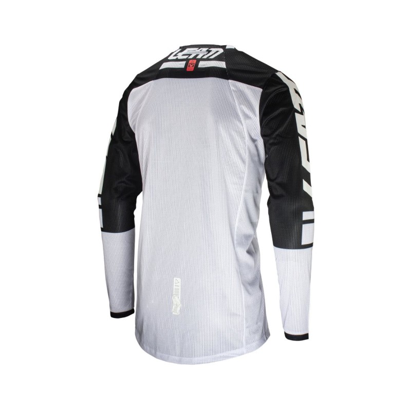 Джерси мужское Leatt Moto 4.5 X-Flow Jersey White, полиэстер, белый/черный, размер L