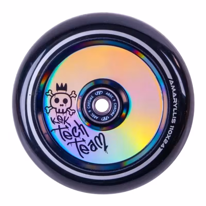 Колесо для самоката Tech Team Amarillis, black rainbow (hologram), черный/радужный