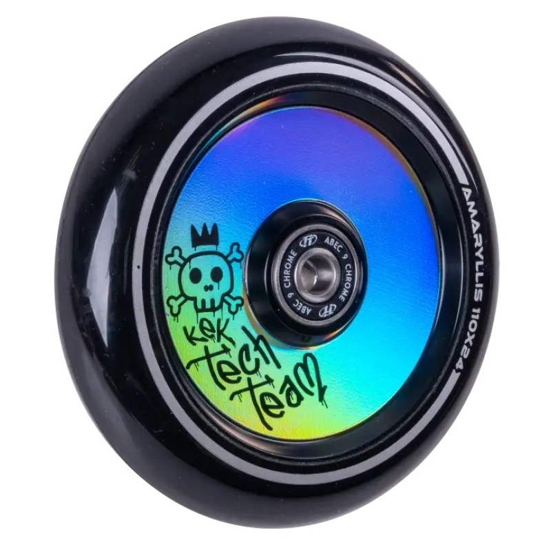 Колесо для самоката Tech Team Amarillis, black rainbow (hologram), черный/радужный
