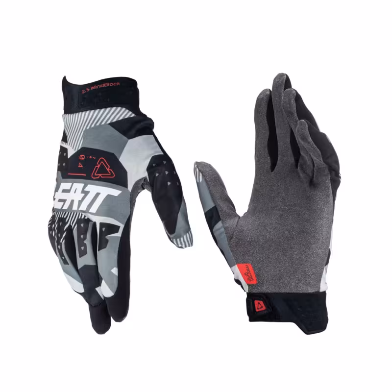 Велоперчатки Leatt Moto 2.5 WindBlock Glove Forge, серый/черный, размер L
