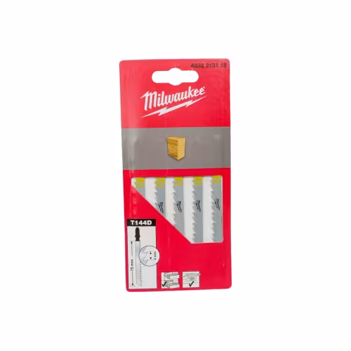 Пилки для лобзика по дереву T144D Milwaukee 4932213116, 5 шт.