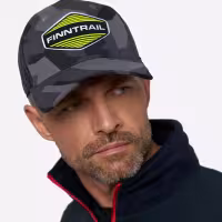 Кепка-бейсболка Finntrail Cap 9611 CamoShadowBlack, хлопок, серый камуфляж, размер универсальный