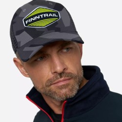 Кепка-бейсболка Finntrail Cap 9611 CamoShadowBlack, хлопок, серый камуфляж, размер универсальный