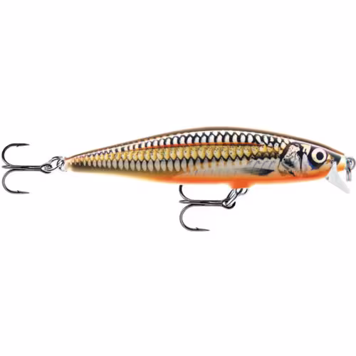 Воблер плавающий Rapala Flat Rap FLR08-SLG, 80 мм, 7 г.