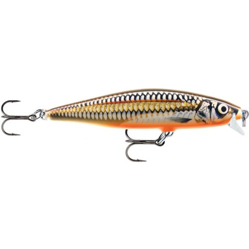 Воблер плавающий Rapala Flat Rap FLR08-SLG, 80 мм, 7 г.