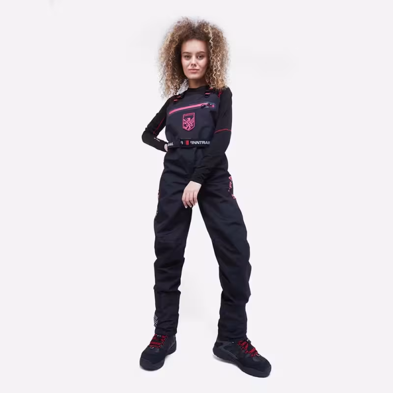 Полукомбинезон-вейдерсы женский Finntrail Rachel BF 5300 Graphite, мембрана Hard-Tex, черный, размер SQ/38, 160-170 см