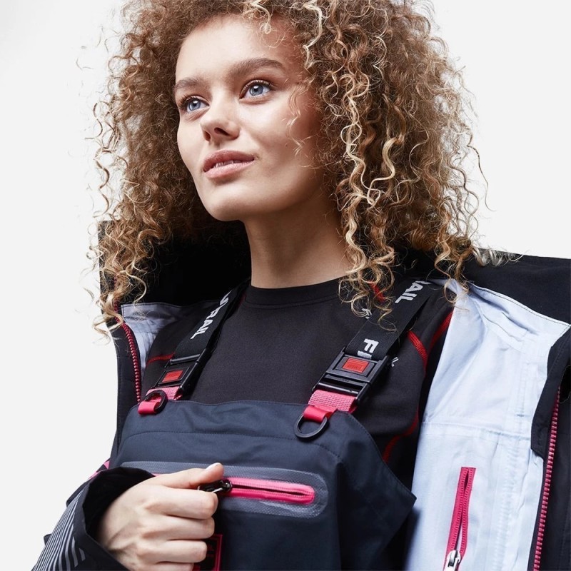 Полукомбинезон-вейдерсы женский Finntrail Rachel BF 5300, мембрана Hard-Tex, черный, размер XL/40, 170-80 см