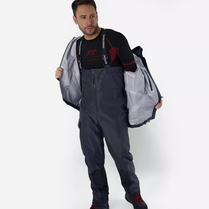 Костюм мужской Finntrail Excalibur 3430, мембрана Hard Tex, серый, размер 54-56 (MK), 170-180 см