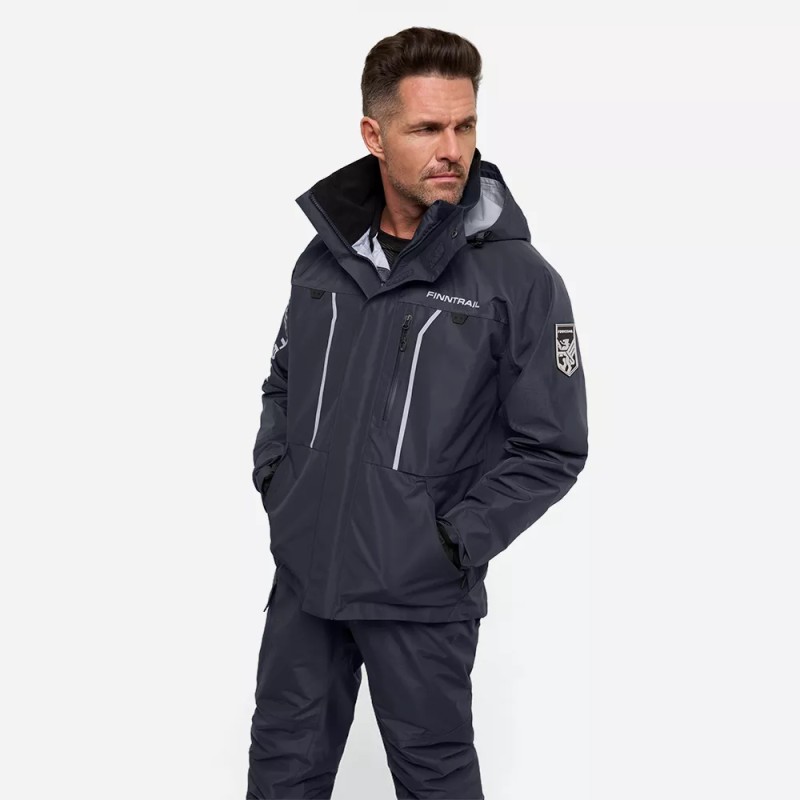 Костюм мужской Finntrail Excalibur 3430, мембрана Hard Tex, серый, размер 54-56 (MK), 170-180 см