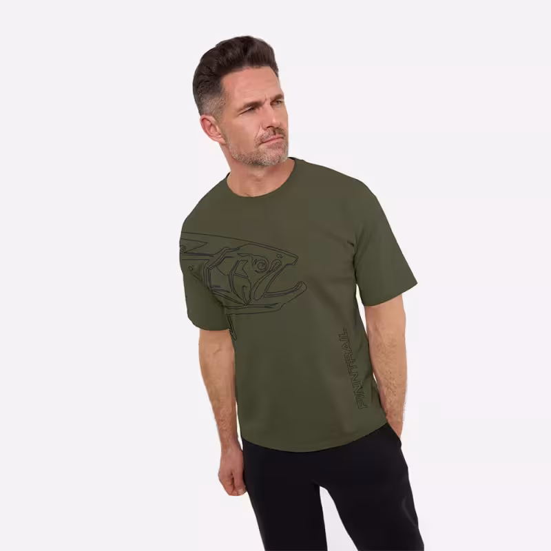 Футболка мужская Finntrail Big Fish 6712 Khaki, хаки, хлопок, размер 50-52 (L), 175-185 см