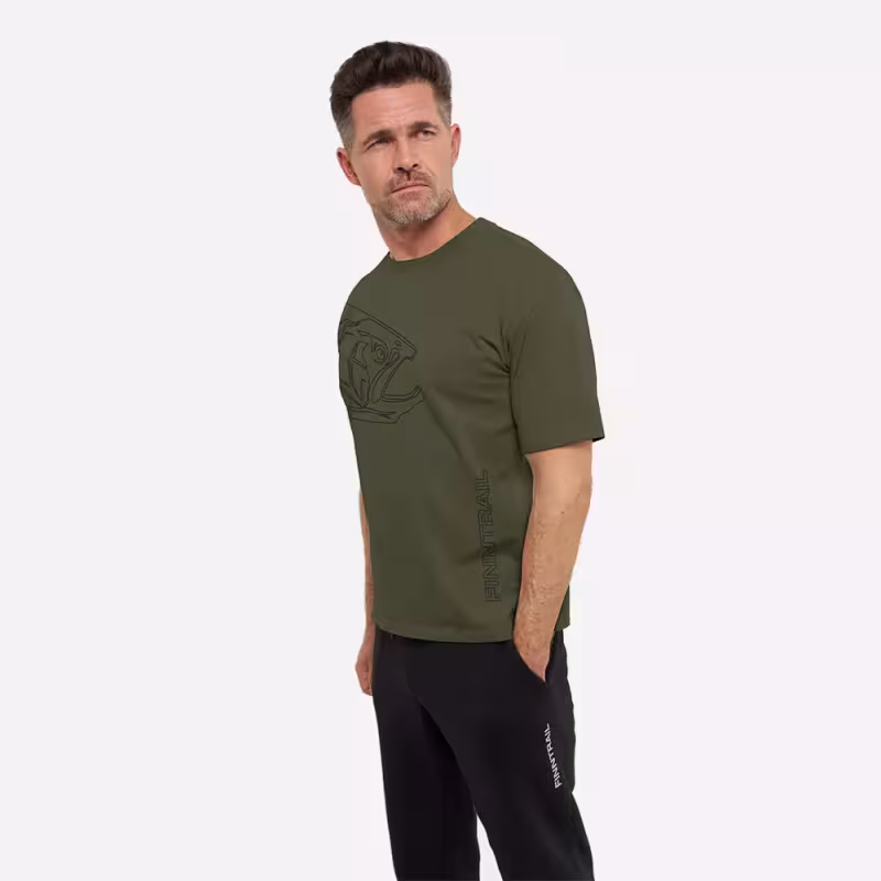 Футболка мужская Finntrail Big Fish 6712 Khaki, хаки, хлопок, размер 50-52 (L), 175-185 см