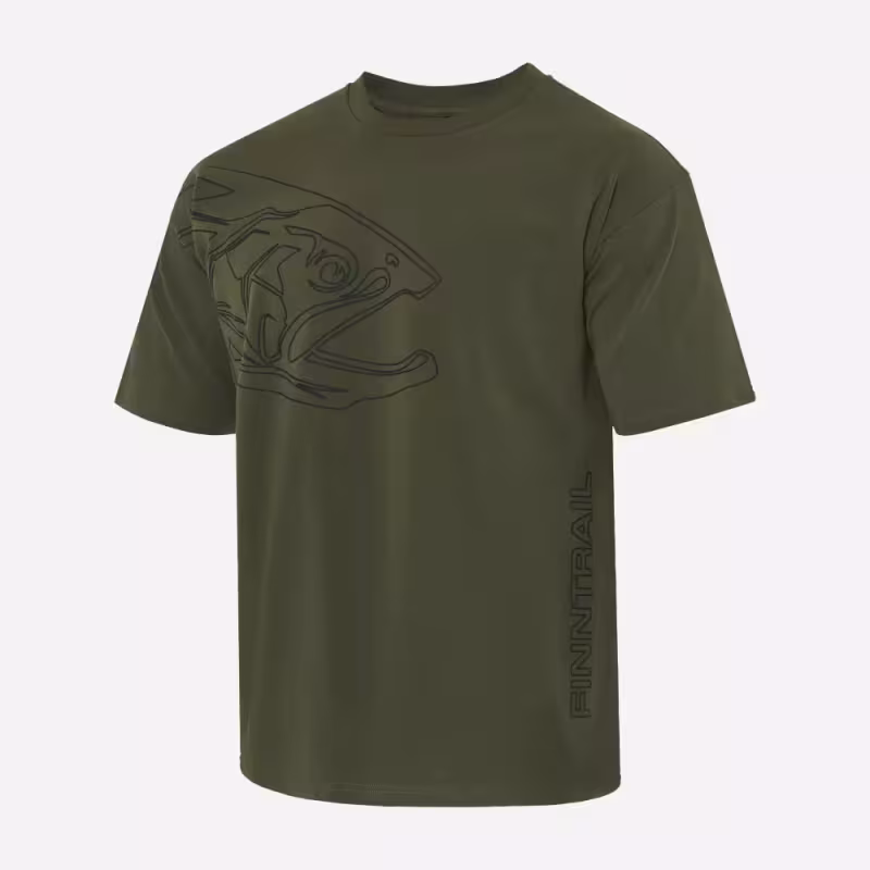 Футболка мужская Finntrail Big Fish 6712 Khaki, хаки, хлопок, размер 50-52 (L), 175-185 см