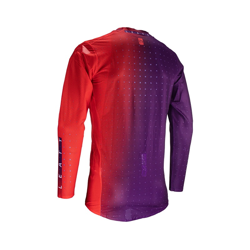 Джерси мужское Leatt Moto 5.5 UltraWeld Jersey SunDown, полиэстер, фиолетовый/красный, размер XL