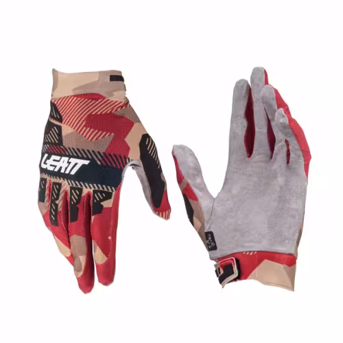 Велоперчатки Leatt Moto 2.5 X-Flow Glove RubyStone, красный/бежевый, размер L