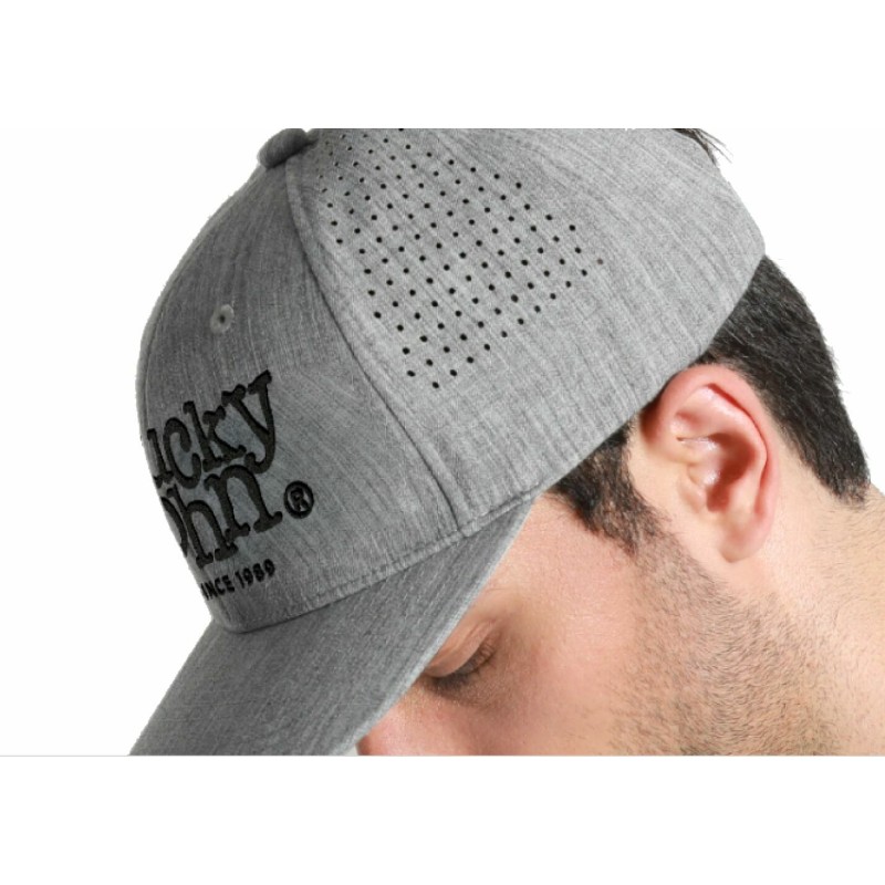 Кепка-бейсболка Lucky John GR AM-6011, полиэстер, серый