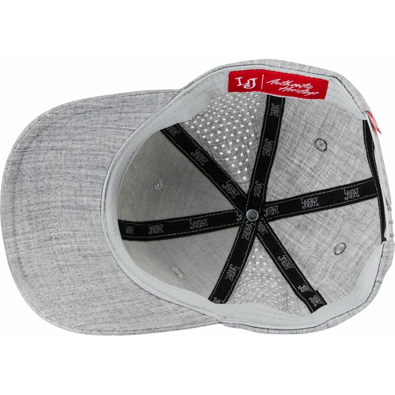 Кепка-бейсболка Lucky John GR AM-6011, полиэстер, серый
