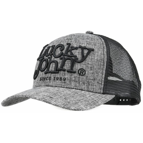 Кепка-бейсболка Lucky John GRM AM-6012, полиэстер, серый