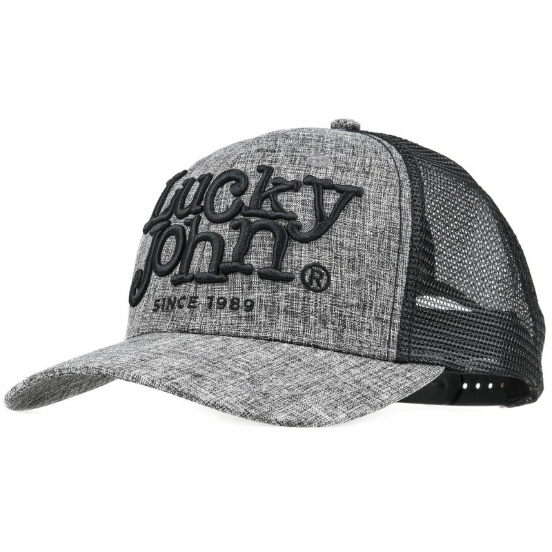 Кепка-бейсболка Lucky John GRM AM-6012, полиэстер, серый