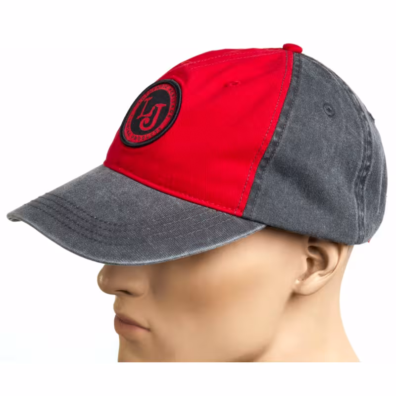 Кепка-бейсболка Lucky John GRRD AM-6013, хлопок, красный