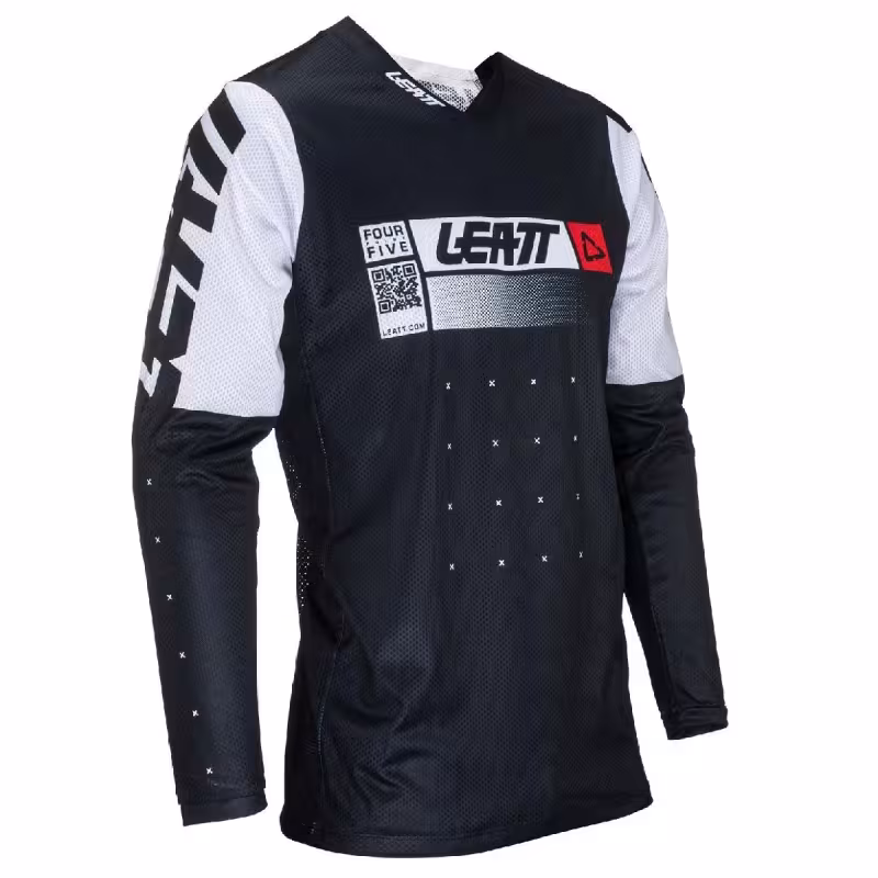 Джерси мужское Leatt Moto 4.5 Lite Jersey, полиэстер, черный, размер M (48)