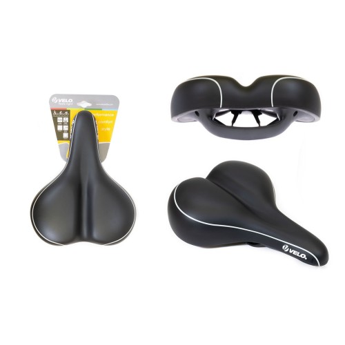 Седло велосипедное Velo VL-6376 Comfort Plush, 270x206 мм, черный