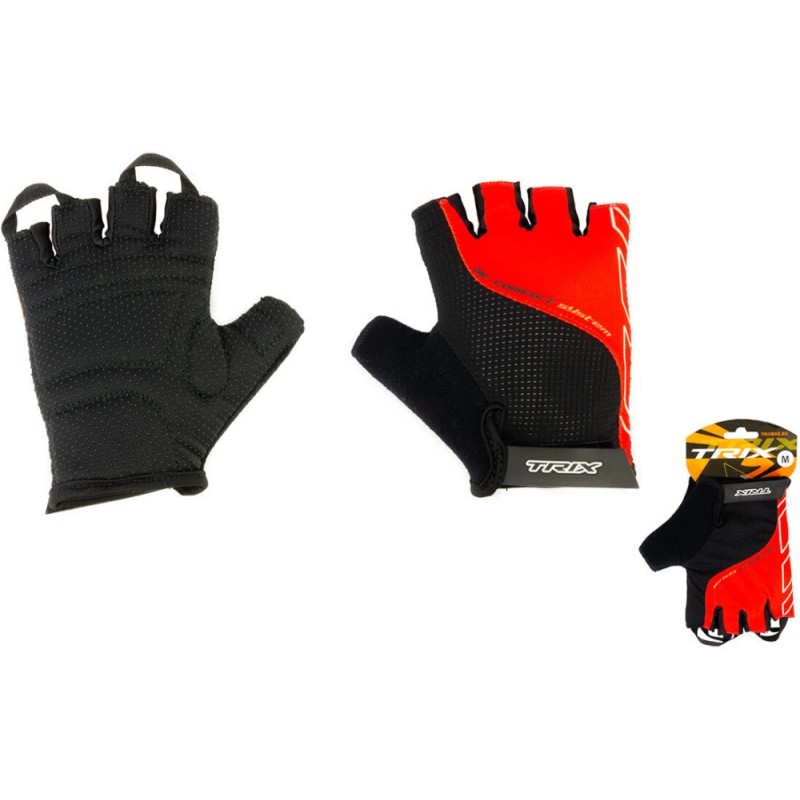Велоперчатки Trix Nw, черный/красный, размер М