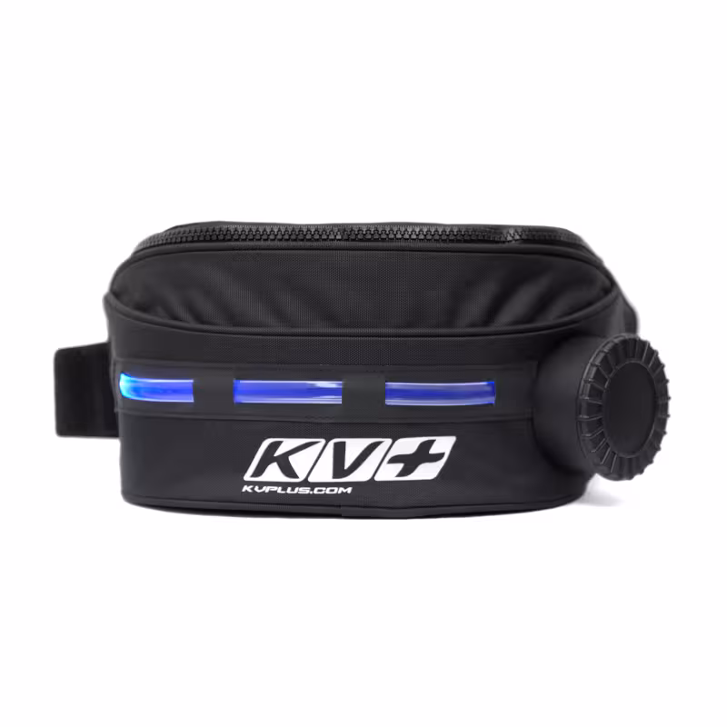Сумка поясная для питья KV+ Thermo waist bag with Led, черный, 1 л