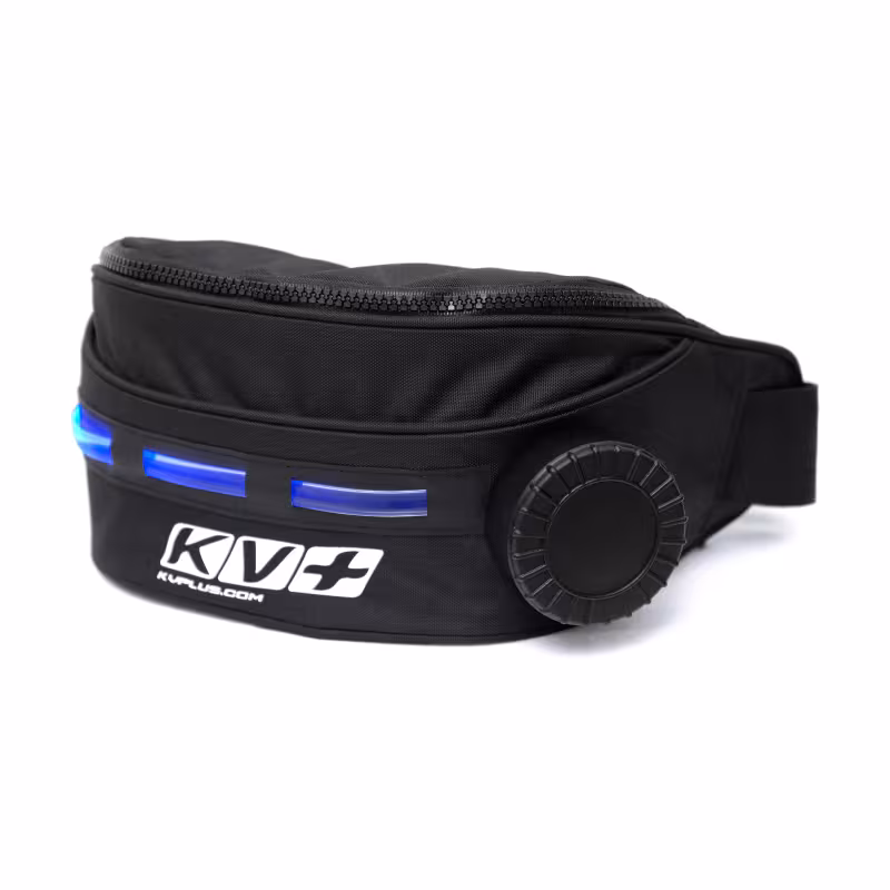 Сумка поясная для питья KV+ Thermo waist bag with Led, черный, 1 л