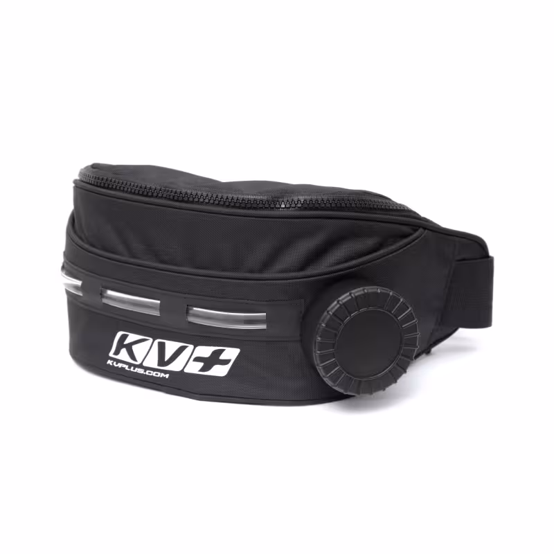 Сумка поясная для питья KV+ Thermo waist bag with Led, черный, 1 л