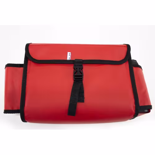 Сумка с бутылкодержателем на ликтрос, красный (40 см)