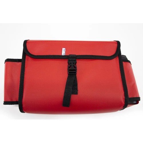 Сумка с бутылкодержателем на ликтрос, красный (40 см)