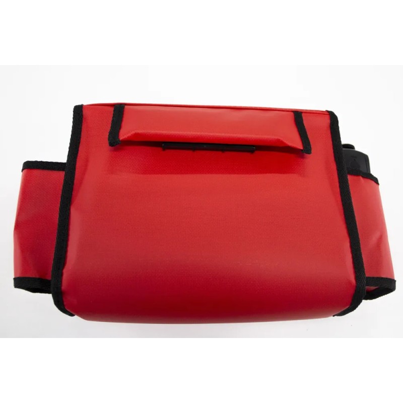 Сумка с бутылкодержателем на ликтрос, красный (40 см)