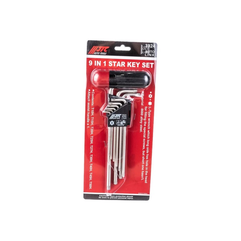 Набор ключей Torx Г-образных JTC-3924, T10H-T50H, 9 предметов