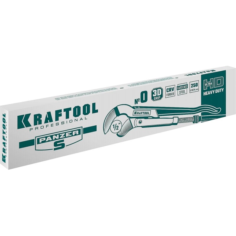 Ключ трубный рычажный №0 Kraftool Panzer, 1/2″, 240 мм