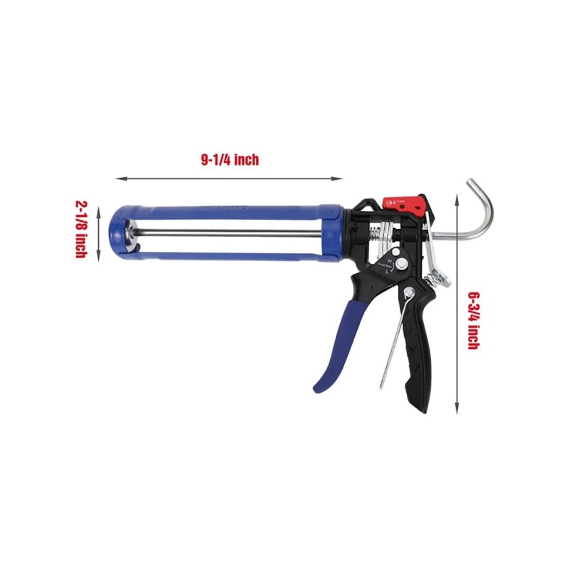 Пистолет полуоткрытый для герметика Workpro WP224001, 230 мл