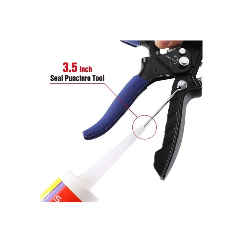 Пистолет полуоткрытый для герметика Workpro WP224001, 230 мл