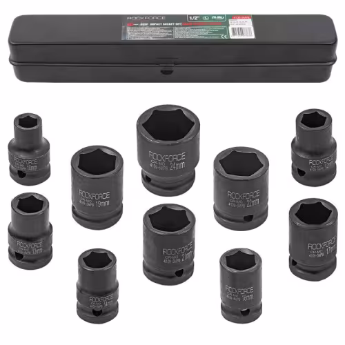Набор головок ударных RockForce RF-4109-5MPB, 10 предметов