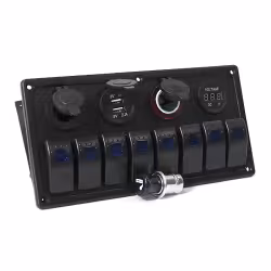 Панель бортового питания R8S4, 8 переключателей