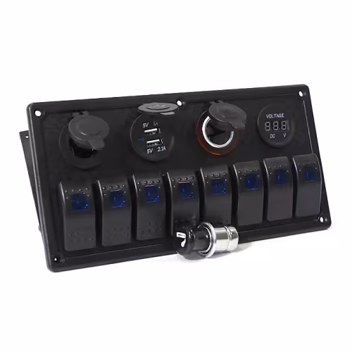 Панель бортового питания R8S4, 8 переключателей