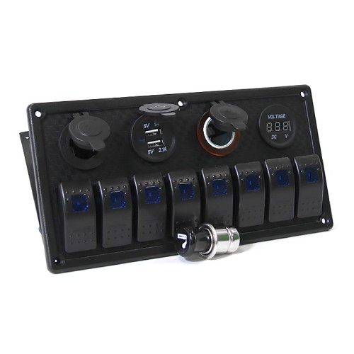 Панель бортового питания R8S4, 8 переключателей