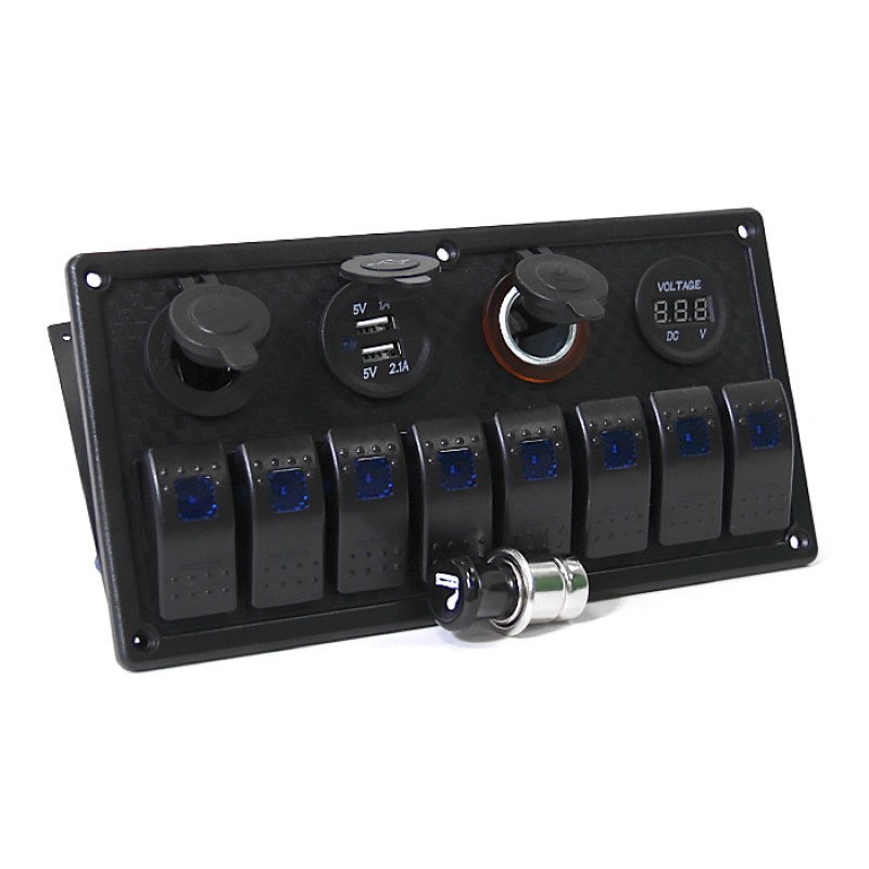 Панель бортового питания R8S4, 8 переключателей