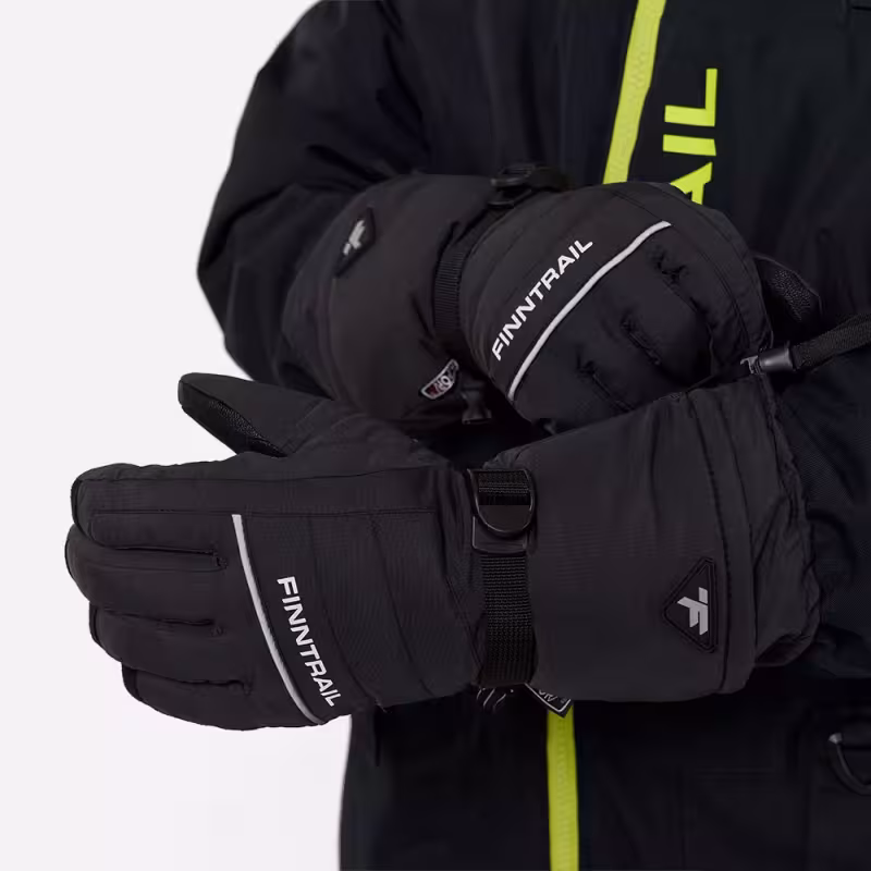 Мотоперчатки зимние Finntrail Freeride 2700 Graphite, черный, размер L