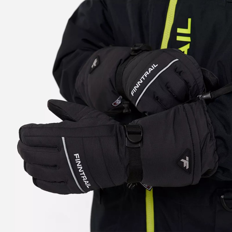 Мотоперчатки зимние Finntrail Freeride 2700 Graphite, черный, размер XL