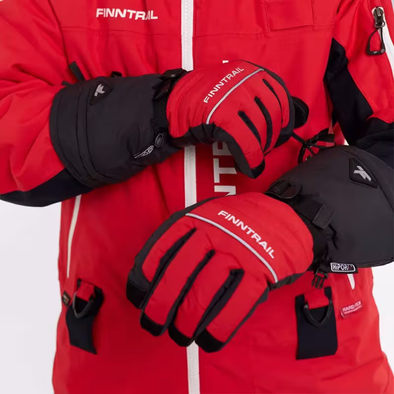 Мотоперчатки зимние Finntrail Freeride 2700 Red, красный, размер XL