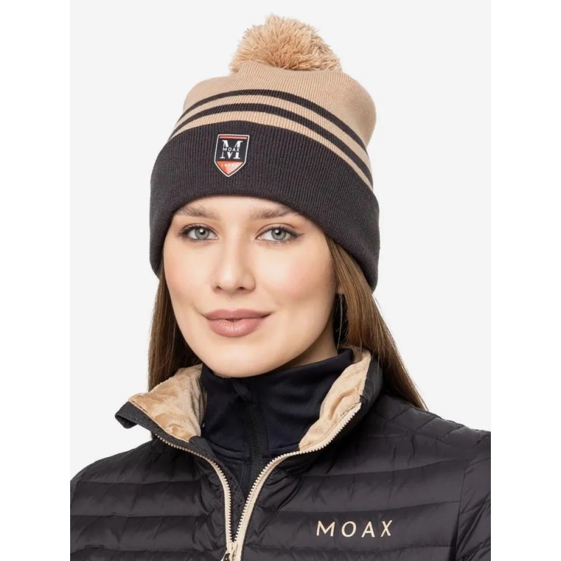 Шапка Moax Blizzard 23631M/20300, акрил, черный/бежевый, размер 58