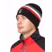 Шапка Moax Tradition Sport Stripe 23575M/10010, акрил, черный/красный, размер 58