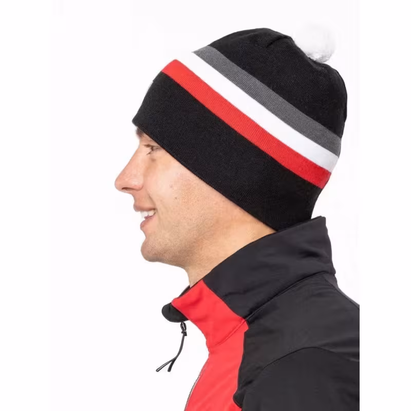 Шапка Moax Tradition Sport Stripe 23575M/10010, акрил, черный/красный, размер 58