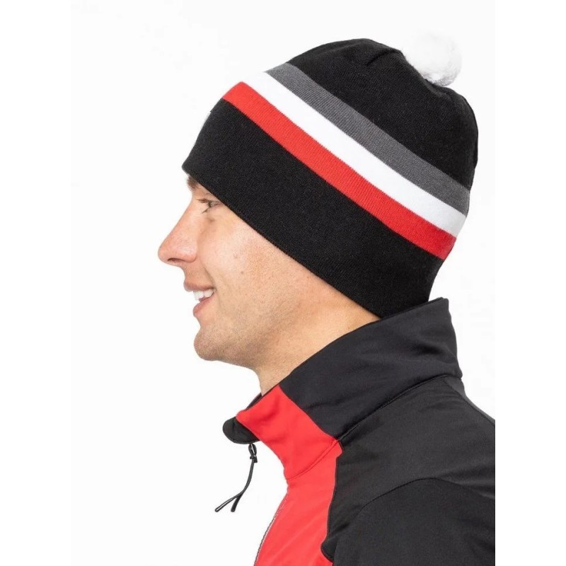 Шапка Moax Tradition Sport Stripe 23575M/10010, акрил, черный/красный, размер 58